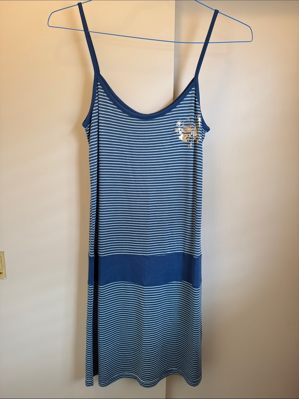 Navy & White Striped Women's Sleep Chemise